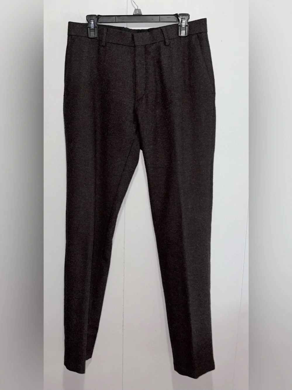 Banana Republic Mens 32x34 Tailored Slim Fit Wool Blend Dress Pants Dark Gray
